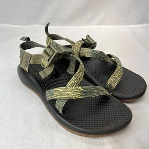 Chaco Z1 Womens Size 6 Classic Sport Sandals Strappy Green Woven